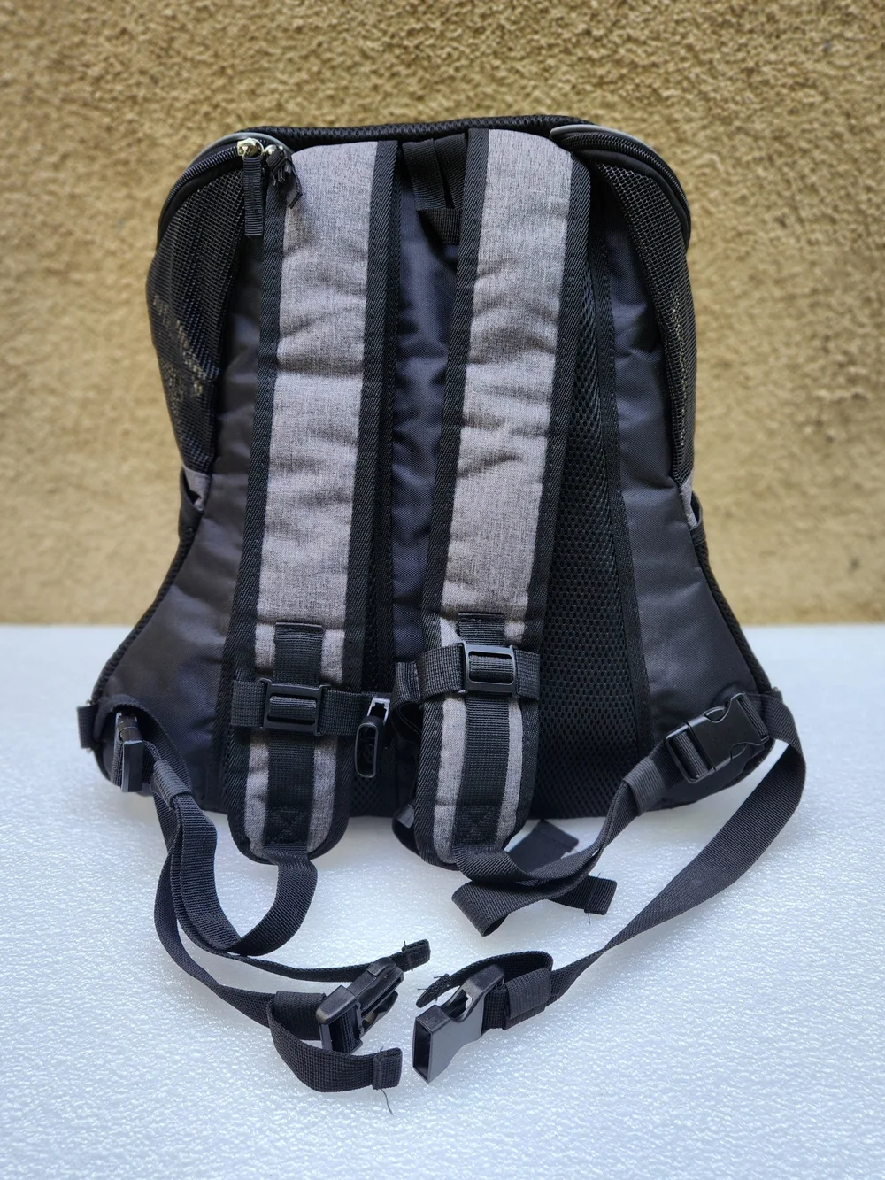 Pet Ami Gray Small Pet Backpack Carrier with Mesh Ventilation